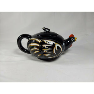 Vintage Terracotta Black Chicken Tea Pot